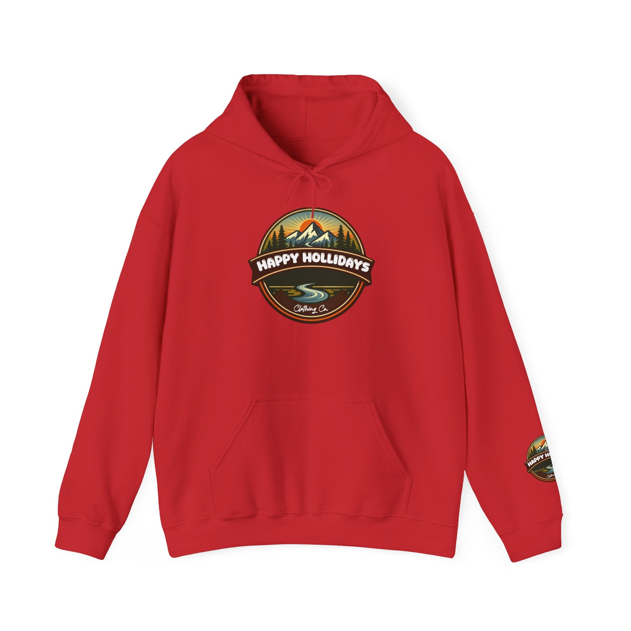 Happy Hollidays Mountain Logo Hoodie