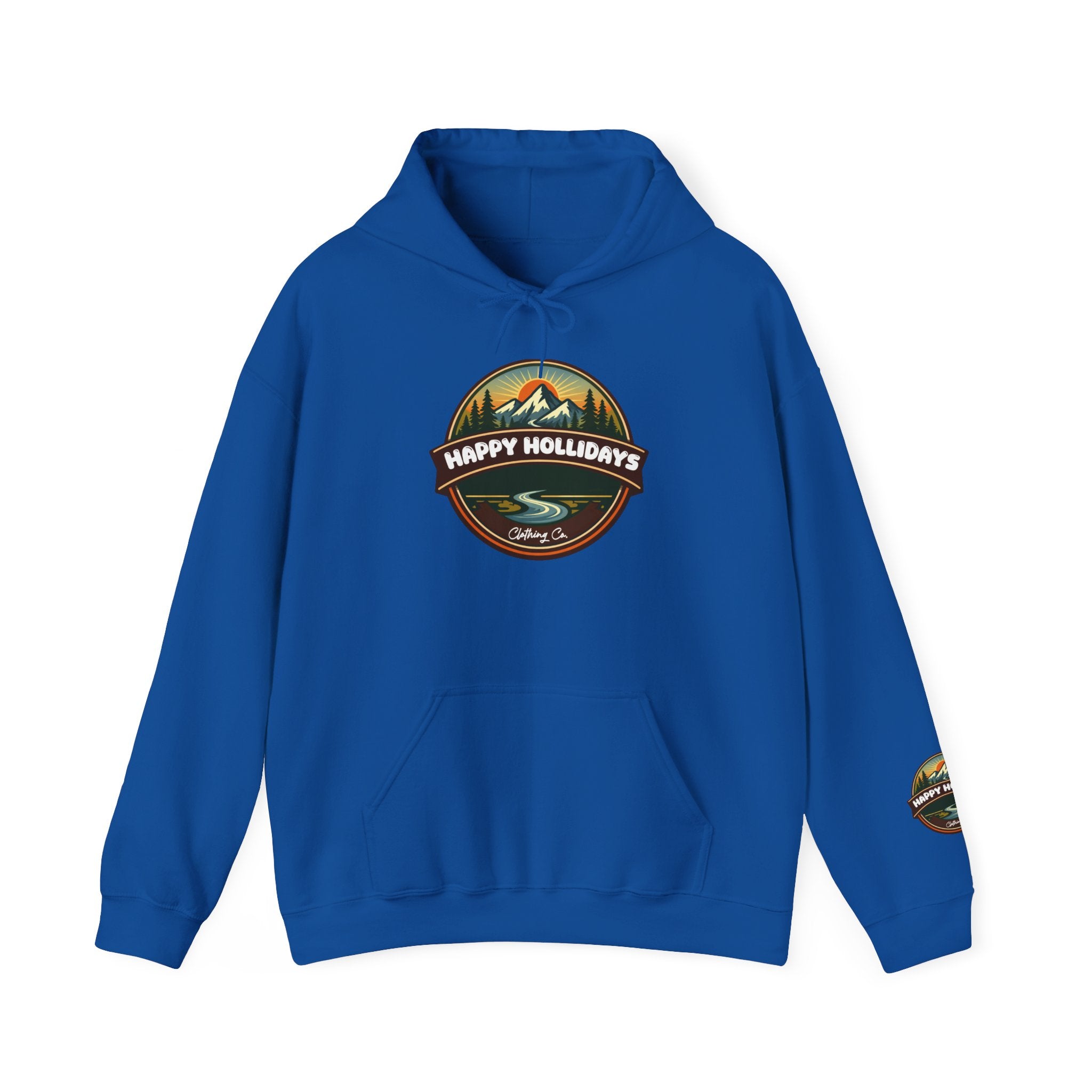 Happy Hollidays Mountain Logo Hoodie
