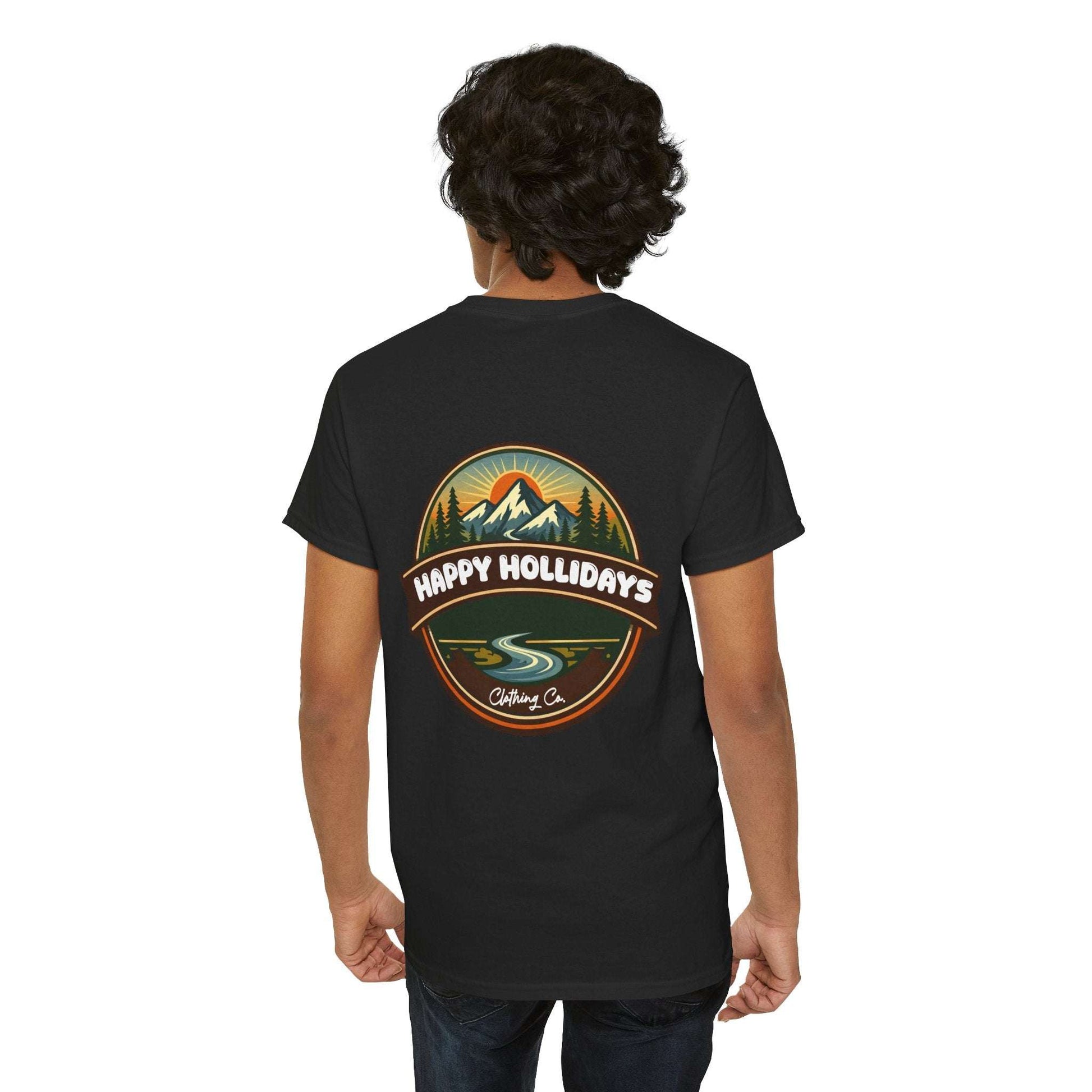 Happy Hollidays Mountain Logo T-Shirt