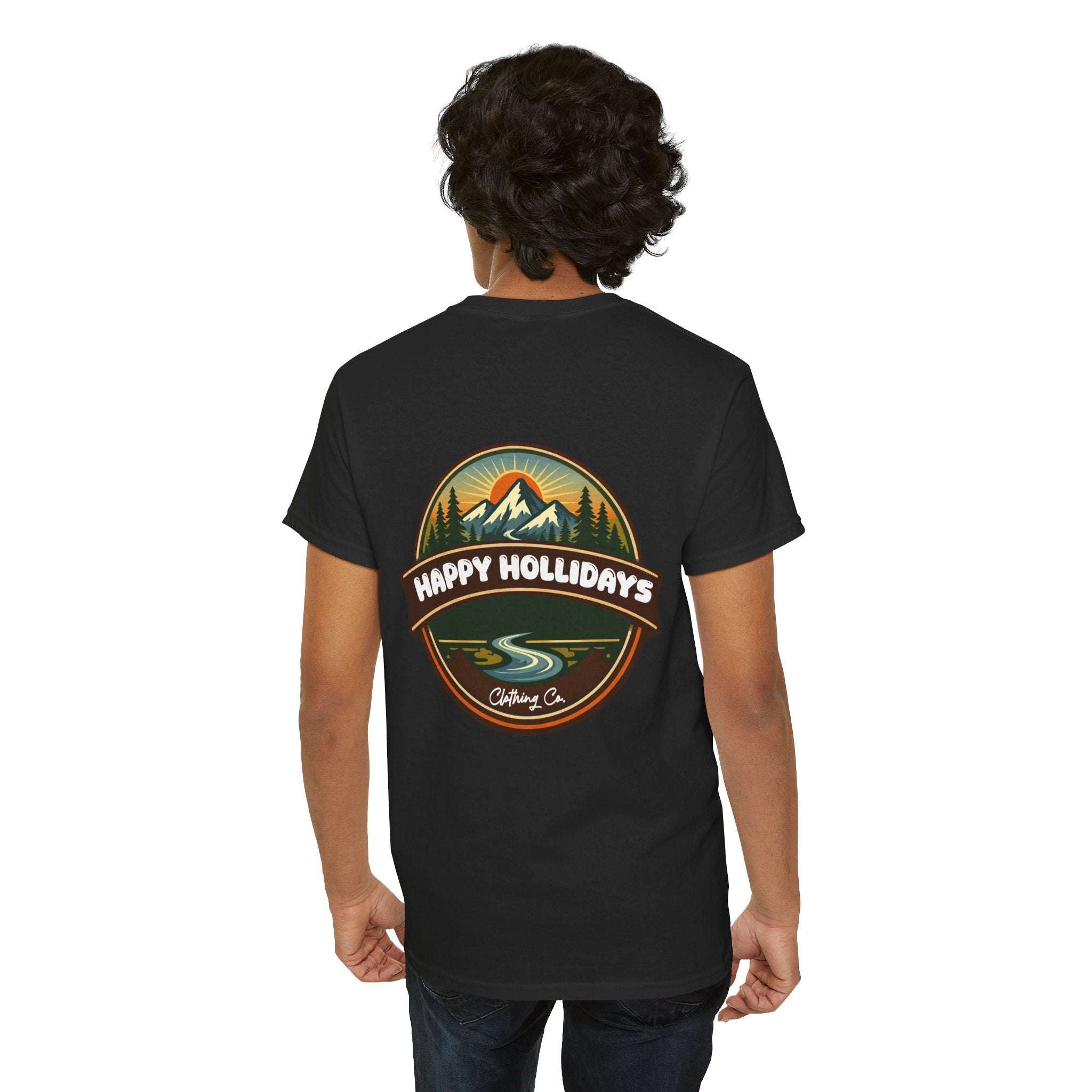 Happy Hollidays Mountain Logo T-Shirt